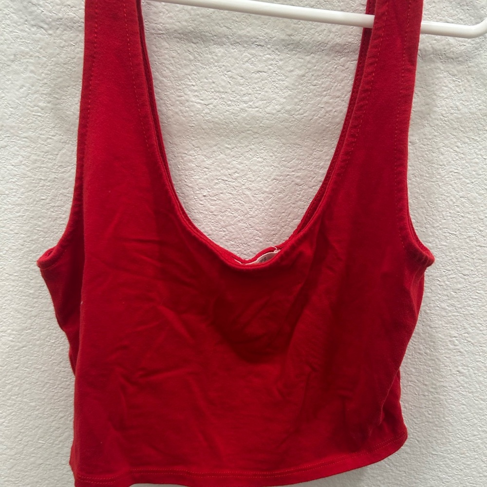 Red Sleeveless Women's Top